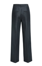 Load image into Gallery viewer, YAYA - gewebte Hose mit Gürtel und leichtem Glanz in Cat Black