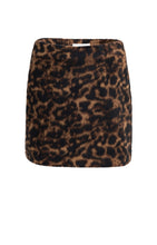 Load image into Gallery viewer, YAYA - Weicher Minirock mit Leopardenmuster in Cocoa Brown Dessin