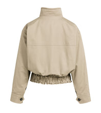 Lade das Bild in den Galerie-Viewer, YAYA - Oversize-Jacke mit Stehkragen in otter brown