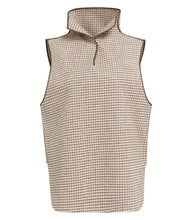 Load image into Gallery viewer, YAYA - Karierter Spenzer / Pullunder aus Wollmischung in Otter Brown Dessin