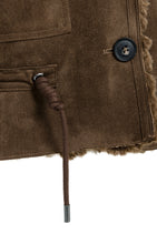 Lade das Bild in den Galerie-Viewer, YAYA - Wende Weste mit Lammfellimitat und Corddetails in Cocoa Brown