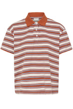 Load image into Gallery viewer, ICHI - Polo Mira in Red Multi Stripe