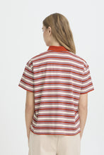 Load image into Gallery viewer, ICHI - Polo Mira in Red Multi Stripe
