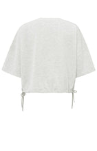 Load image into Gallery viewer, YAYA - Kurzärmeliges Sweatshirt mit Kordelzügen Grey Melange