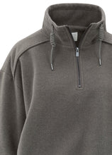 Load image into Gallery viewer, YAYA -Sweatshirt mit Ballonärmeln in Dark Taupe Grey Melange