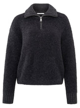 Load image into Gallery viewer, YAYA - Oversize Pullover mit klassischen Kragen Anthracite