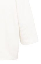 Load image into Gallery viewer, YAYA - Pullover mit gerippten 3/4-Ärmeln in Snowfall White Melange