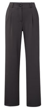 Load image into Gallery viewer, YAYA - Jersey-Hose mit weitem Bein und Zierfalten Anthracite