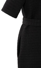 Load image into Gallery viewer, YAYA - schwarzes Tweed Kleid mit Gürtel