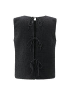 Lade das Bild in den Galerie-Viewer, YAYA - Ärmelloses Top mit Schleifendetails auf der Rückseite in Black