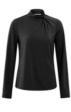 Load image into Gallery viewer, YAYA - Jersey Oberteil mit Knotendetail Black