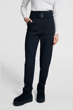 Load image into Gallery viewer, YAYA - gewebte Hose mit hohen Bund und Gürtel Black