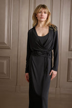 Load image into Gallery viewer, YAYA - Slip-Dress aus Jersey Schwarz