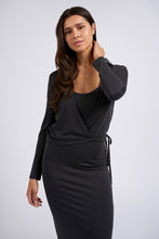 Load image into Gallery viewer, YAYA - Slip-Dress aus Jersey Schwarz