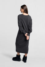 Load image into Gallery viewer, YAYA - Strickkleid mit V-Ausschnitt Anthracite Melange
