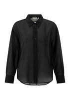 Lade das Bild in den Galerie-Viewer, YAYA - Bluse mit verdeckter Knopfleiste Phantom Black