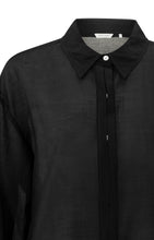 Lade das Bild in den Galerie-Viewer, YAYA - Bluse mit verdeckter Knopfleiste Phantom Black