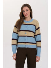 Load image into Gallery viewer, 24 colors - Cardigan Streifen hellblau