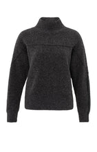Load image into Gallery viewer, YAYA - Pullover mit Ziernaht Dark Anthracite Melange