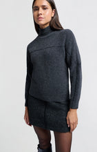 Lade das Bild in den Galerie-Viewer, YAYA - dunkelgrauer Minirock aus Wollmischung Dark Anthracite Melange