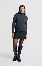 Load image into Gallery viewer, YAYA - dunkelgrauer Minirock aus Wollmischung Dark Anthracite Melange