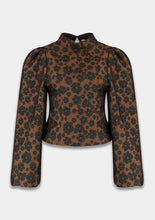 Load image into Gallery viewer, Harper & Yve - Bluse Floor Leopard Chocolate Black