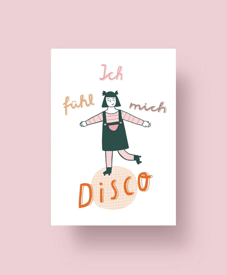 Notietzblock - Postkarte Ich fühl mich Disco