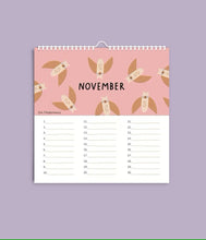 Lade das Bild in den Galerie-Viewer, Jane Holtewert - Geburtstagskalender für Kinder Tier-Illustrationen