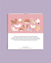 Lade das Bild in den Galerie-Viewer, Jane Holtewert - Geburtstagskalender für Kinder Tier-Illustrationen