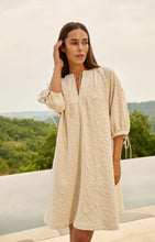 Load image into Gallery viewer, YAYA - Jersey-Kleid mit Struktur in creme beige