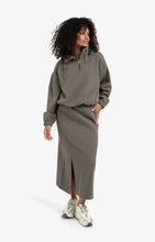 Lade das Bild in den Galerie-Viewer, YAYA -Sweatshirt mit Ballonärmeln in Dark Taupe Grey Melange