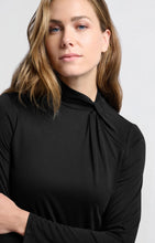 Load image into Gallery viewer, YAYA - Jersey Oberteil mit Knotendetail Black