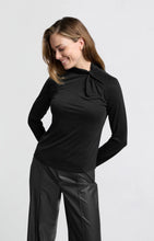 Load image into Gallery viewer, YAYA - Jersey Oberteil mit Knotendetail Black