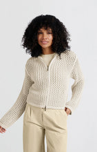 Load image into Gallery viewer, YAYA - Grobmaschiger Cardigan mit Reißverschluss Summer Sand