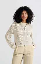 Load image into Gallery viewer, YAYA - Grobmaschiger Cardigan mit Reißverschluss Summer Sand