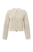 Load image into Gallery viewer, YAYA - Grobmaschiger Cardigan mit Reißverschluss Summer Sand