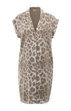 Load image into Gallery viewer, YAYA - Midikleid mit Leopardenmuster und Gürtel Milk Brown Dessin