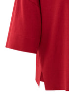 Lade das Bild in den Galerie-Viewer, YAYA - oversize Shirt aus Feinstrick Scarlet Sage Red