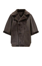 Load image into Gallery viewer, YAYA - Oversize-Wendejacke aus Fellimitat in Delicioso Brown