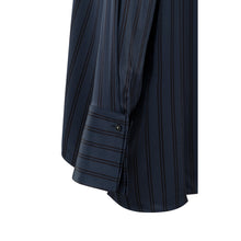 Load image into Gallery viewer, YAYA - Satinbluse mit Streifen Outer Space Blue Dessin