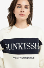 Lade das Bild in den Galerie-Viewer, YAYA - Sweater mit Sunkissed Stickerei in Navy Blue / Beige