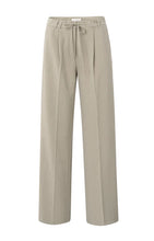 Load image into Gallery viewer, YAYA - Nadelstreifenhose mit weiten Bein Humus Beige Dessin