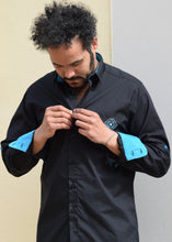 Lade das Bild in den Galerie-Viewer, Hemd Logo - Black Türkis