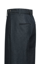 Load image into Gallery viewer, YAYA - gewebte Hose mit Gürtel und leichtem Glanz in Cat Black
