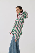 Load image into Gallery viewer, WIYA - Streifen Fleece Jacke mit abnehmbarer Kapuze
