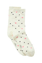 Lade das Bild in den Galerie-Viewer, ICHI - Love Socken Cloud Dancer mit Herzchen
