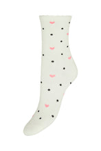 Lade das Bild in den Galerie-Viewer, ICHI - Love Socken Cloud Dancer mit Herzchen
