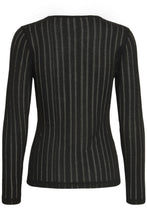 Lade das Bild in den Galerie-Viewer, ICHI - Longsleeve Olivie Black Mesh
