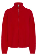 Lade das Bild in den Galerie-Viewer, ICHI - Cardigan mit Zipper Ducie in Fiery Red
