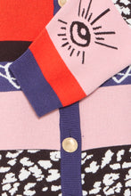 Lade das Bild in den Galerie-Viewer, ICHI - Cardigan Boston Fiery Red mit Muster
